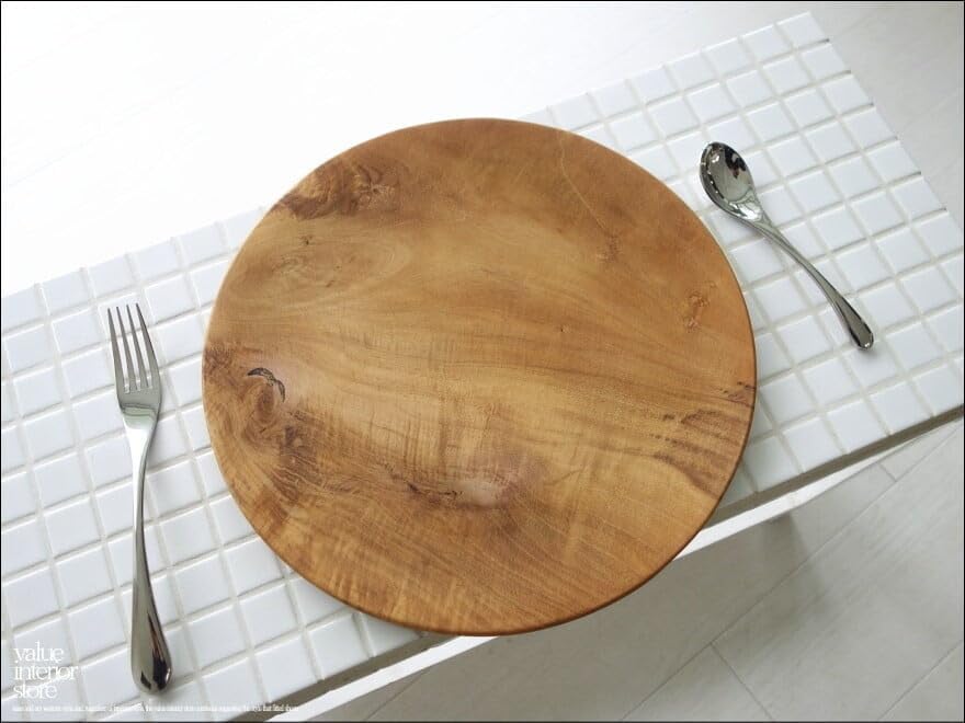 Amazon.co.jp: チーク材 プレート丸30cm 木皿 丸皿 円形 大皿 木製食器